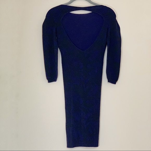 Pinko Rib knit open back long sleeve dress - Picture 3 of 5